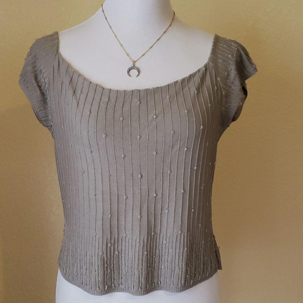 Silk beaded top